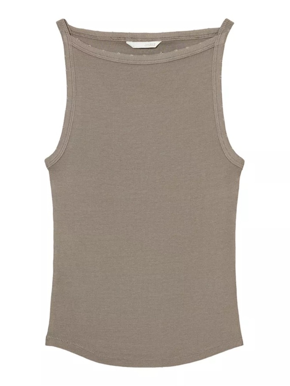 New ZARA Washed Effect Rib Halter Top Women’s Small Dark Gray